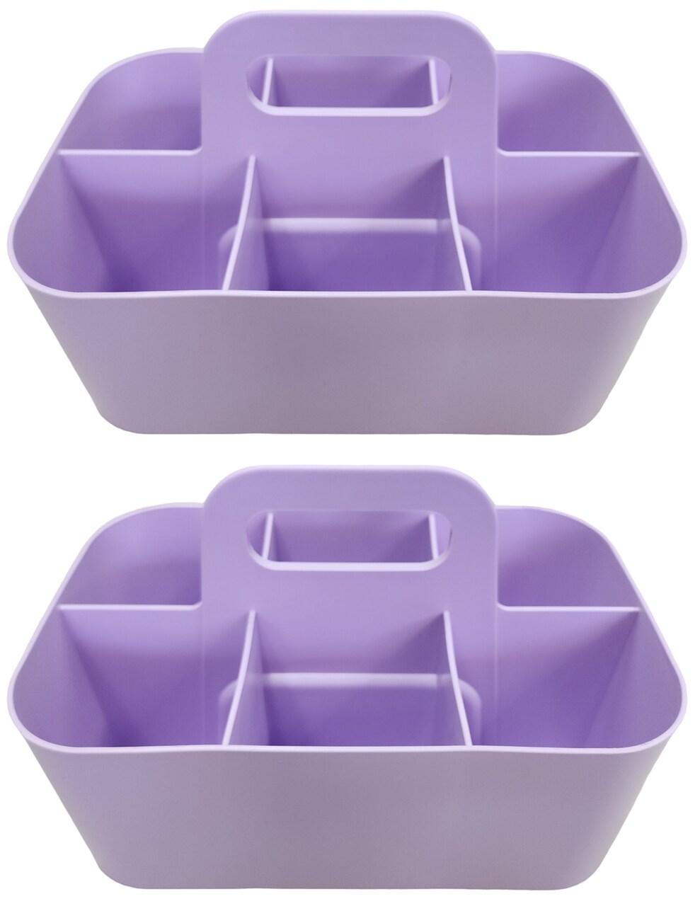 Enjoy Organizer 2 Pack Small Stackable and Portable Simple 6-Compartment Art Caddy - Made In USA